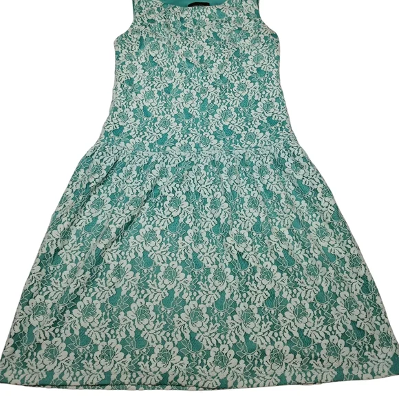 Cynthia Rowley Teal Floral Lace Dress – Small - Picture 8 of 14